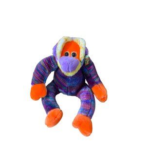 New Toy Town Direct Plush Stuffed Animal Doll Toy 13 in Tall Seated Purple Orang